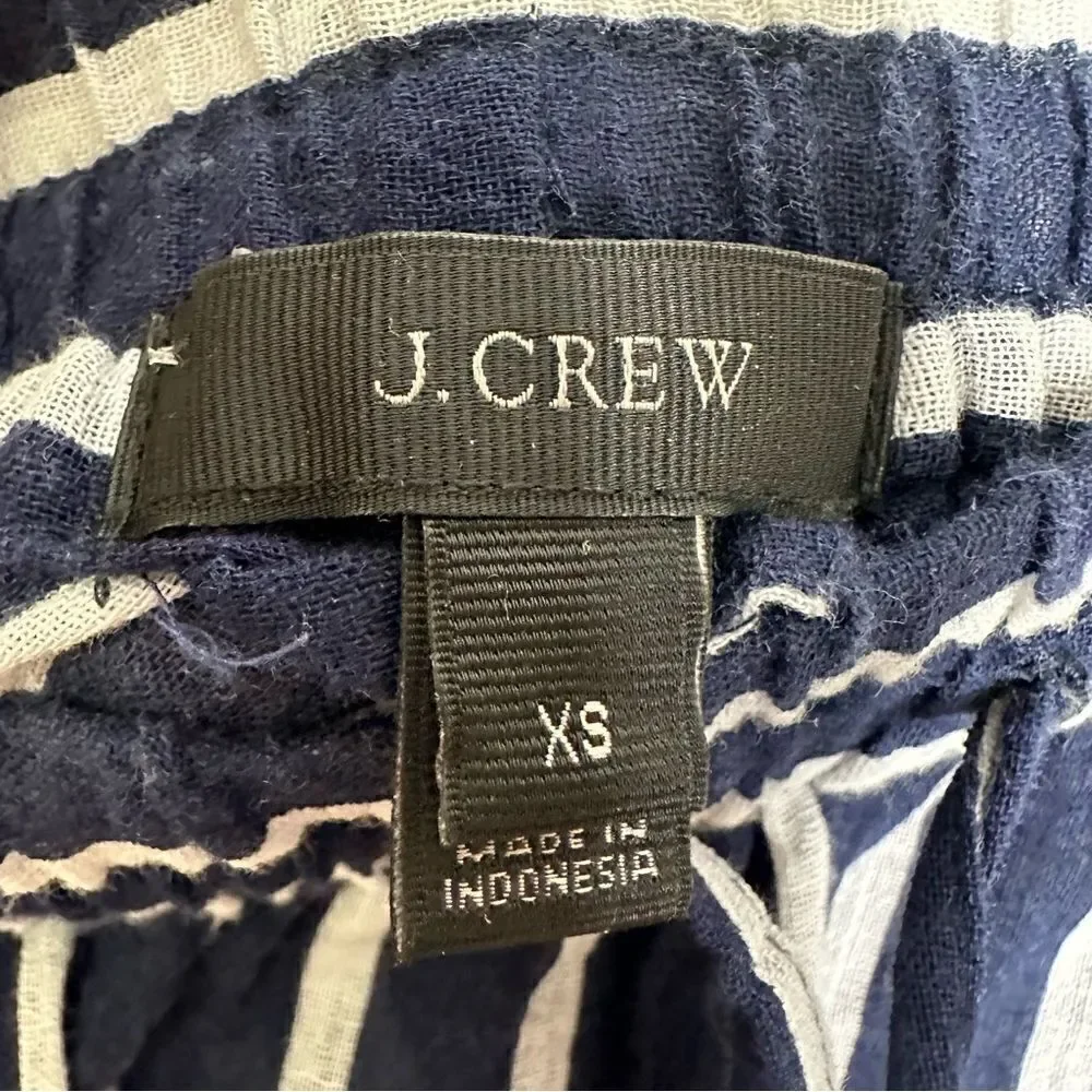 J. Crew‎ XS blue & white striped sheer pants